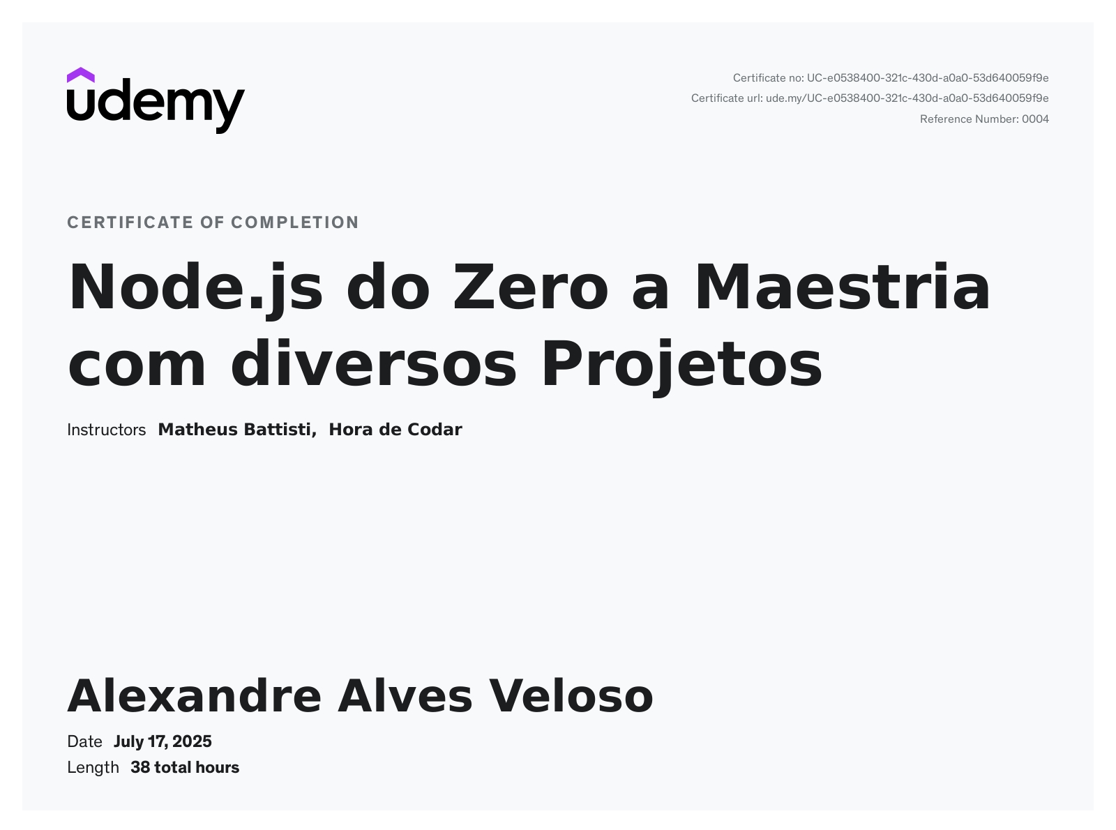 Node.js do Zero a Maestria com diversos Projetos